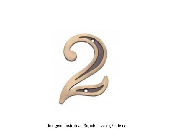 Numero Residencial "2" Zamac Antique (peça) 