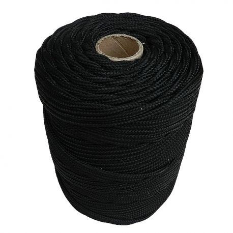 Corda Trancada Pp 6,0mm Preta (metro Linear) 