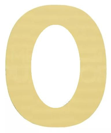 Numero Residencial "0" 125mm Dourado (peça) 