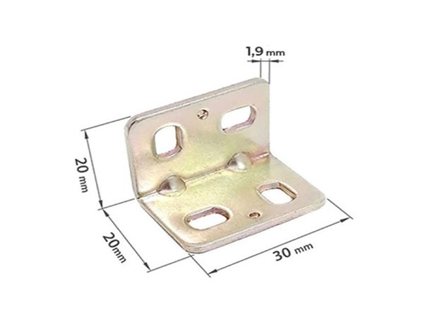 Placa Dupla Dobrada 30x20x2mm 626-0302 (peça) 