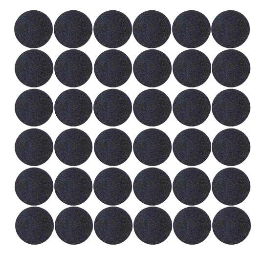 Feltro 0868 Red 15x15x2mm C/36 Pcs Preto (peça) 