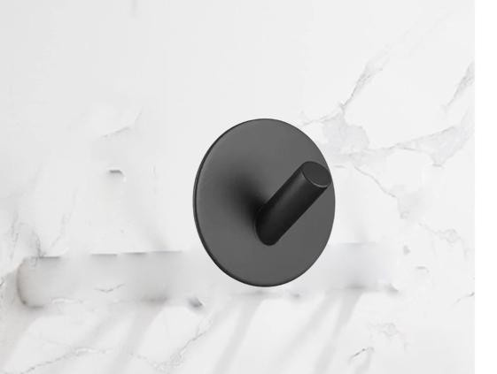 Gancho Metal Redondo Preto (peça) 