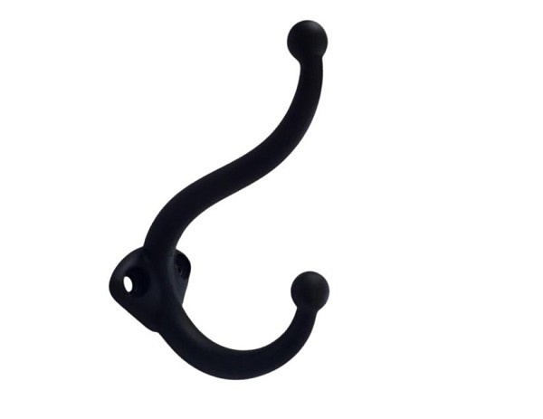 Suporte Gancho Duplo Preto (peça) 