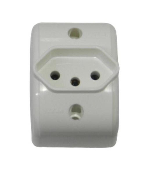 Tomada Ext Retang E-146-1 C/paraf 3p 10a Pezzi (peça) 