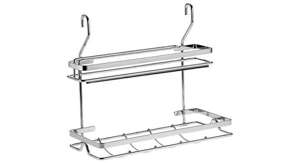 Porta Rolos Duplo C/serrilha Crom 330x285x148mm 2 Fll (peça) 