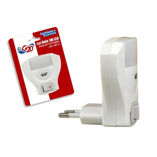 Luz Noturna Led 1.0w/biv. Guia G20 Branca ** (peça) 
