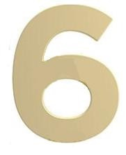 Numero Residencial "6 125mm Dourado (peça) 