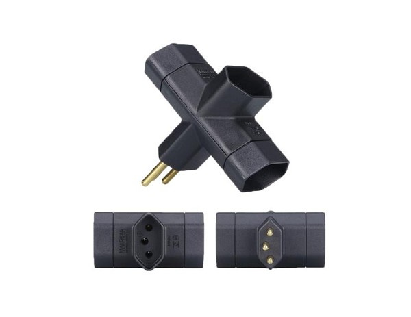Plugue Adaptador 10a 3p Preto (peça) 