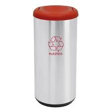 Lixeira Basculante 40l Inox Vermelha 94539/202 (peça) 