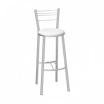 Banqueta Ref B266 Baixa Red Crom C/assento Branco (peça) 