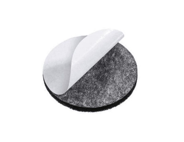 Feltro Adesivo 15x2mm Redondo A Granel Preto (peça) 