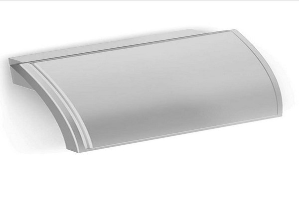Puxador Plast Alfa 96mm Crom Fll *** (peça) 
