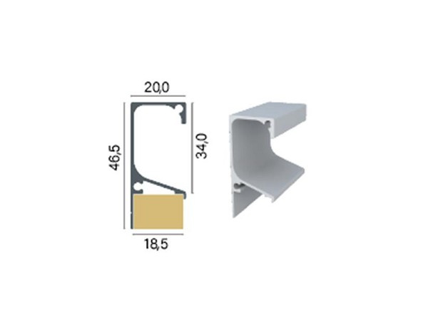 Perfil Pux Aluminio Rm-175 P/18mm Speciale Inox Rom (metro Linear) 