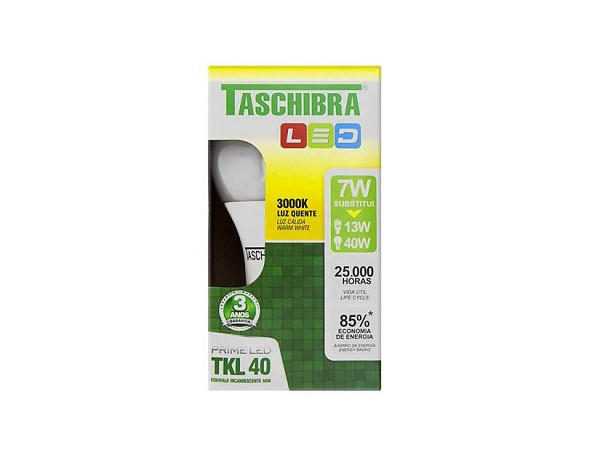Lampada Led Tkl 40/7w 3000k Tas *** (peça) 
