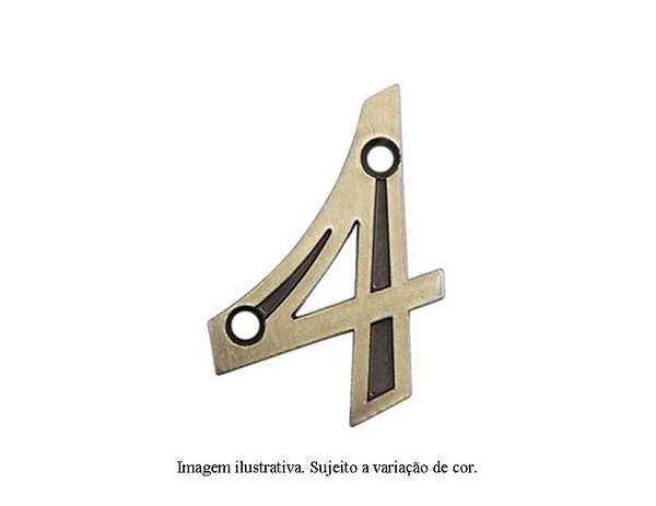 Numero Residencial "4" Zamac Antique (peça) 