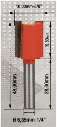 Fresa P/tupia Reta 5/8
