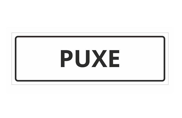 Adesivo Puxe 20x5cm S255 (peça) 