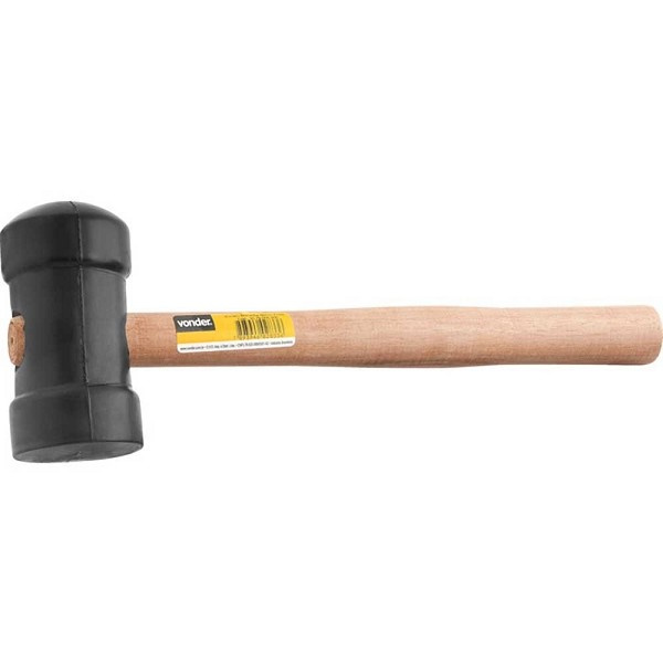 Martelo Borracha 80mm Preto (peça) 