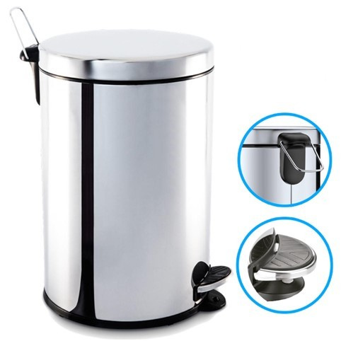 Lixeira C/pedal E Balde 5l Inox Fll (peça) 
