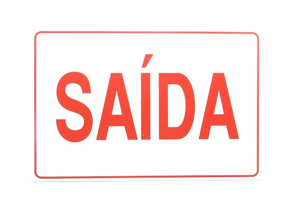 Placa Saida 20x30cm S213 (peça) 